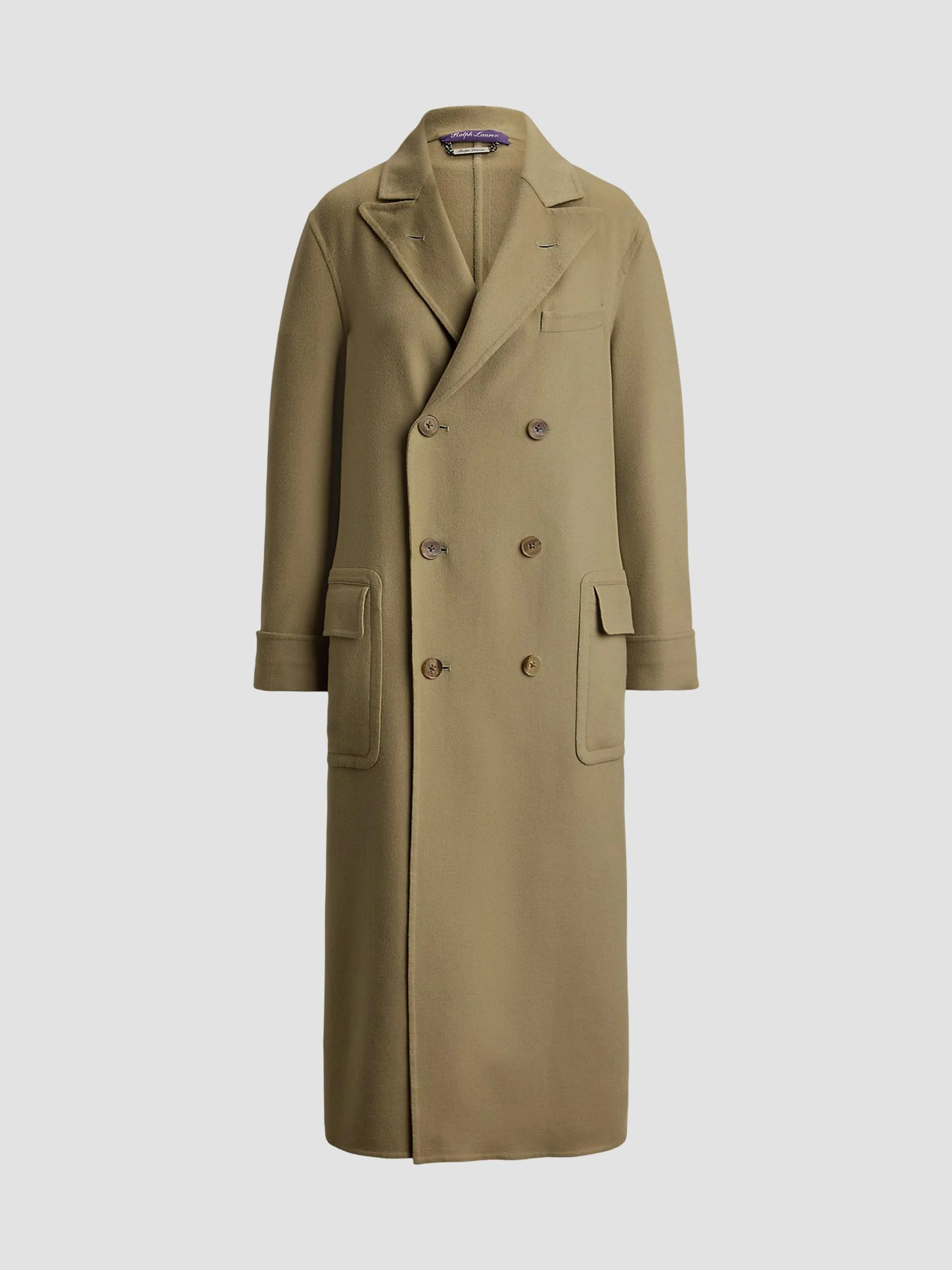 Women's Taylan Lightweight Split Cashmere Polo Coat - Porcini - 1