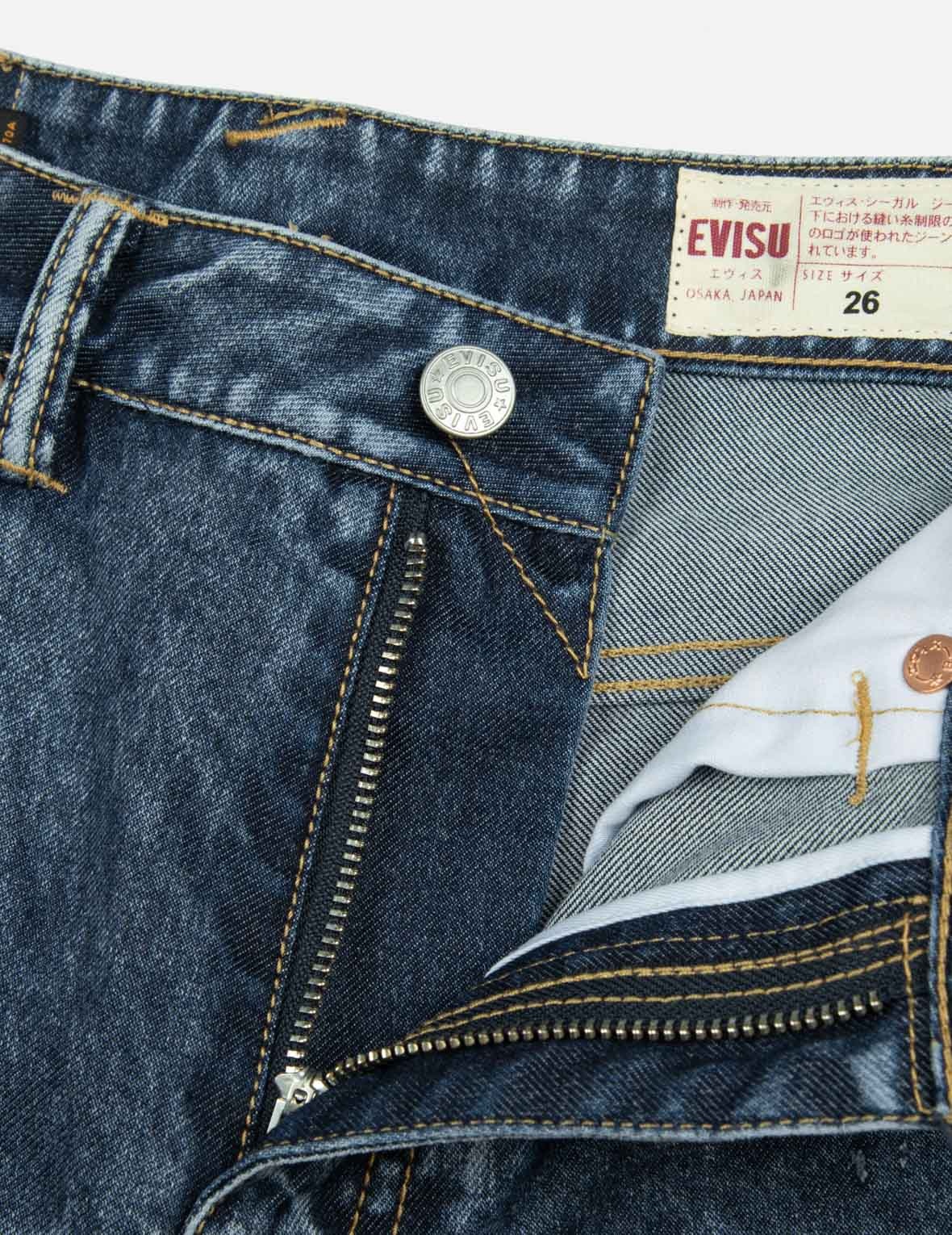 SEAGULL EMBROIDERY AND LASER-BURNED WIDE-LEG JEANS - 3