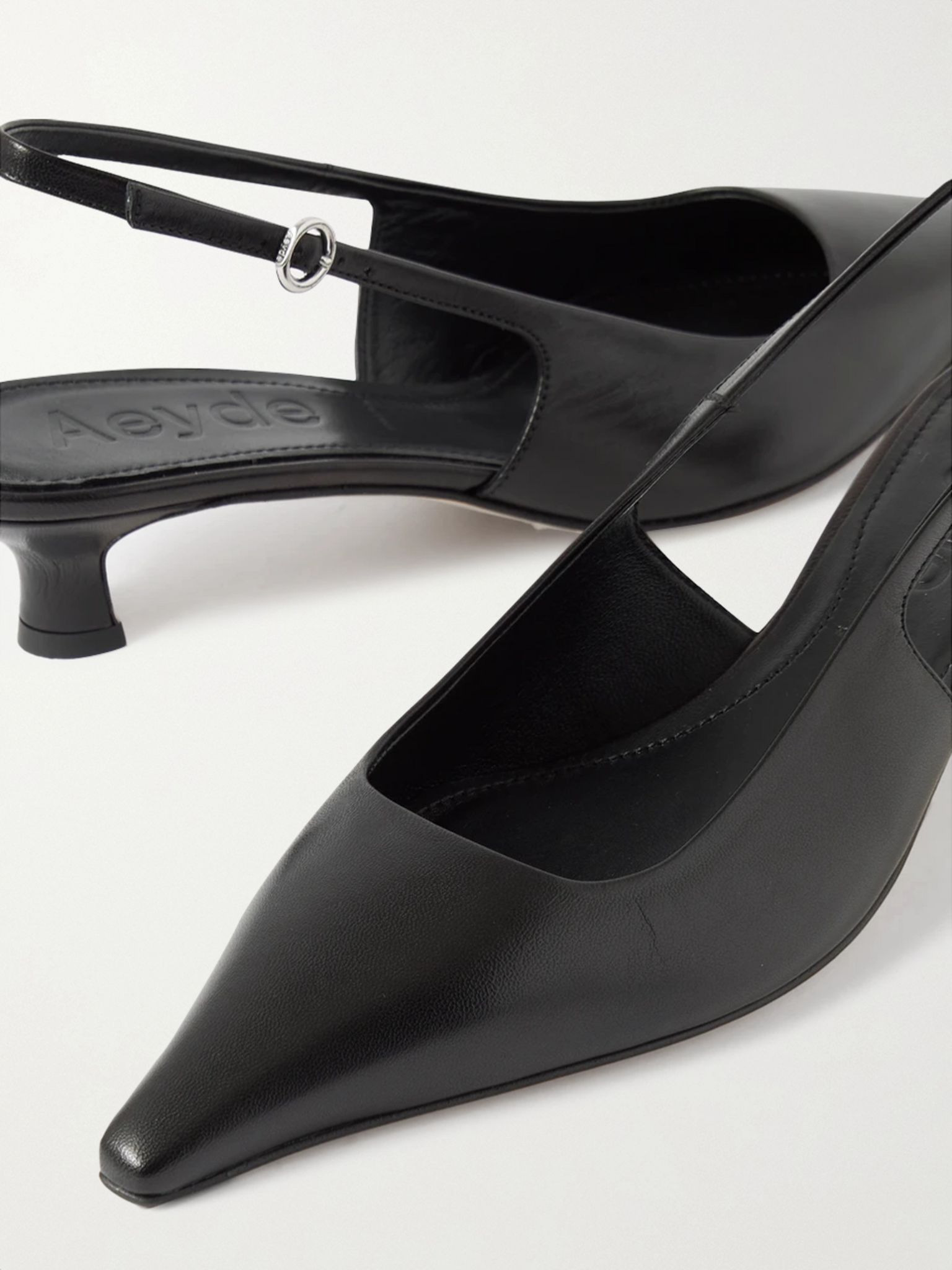 Catrina leather slingback pumps Black - 4