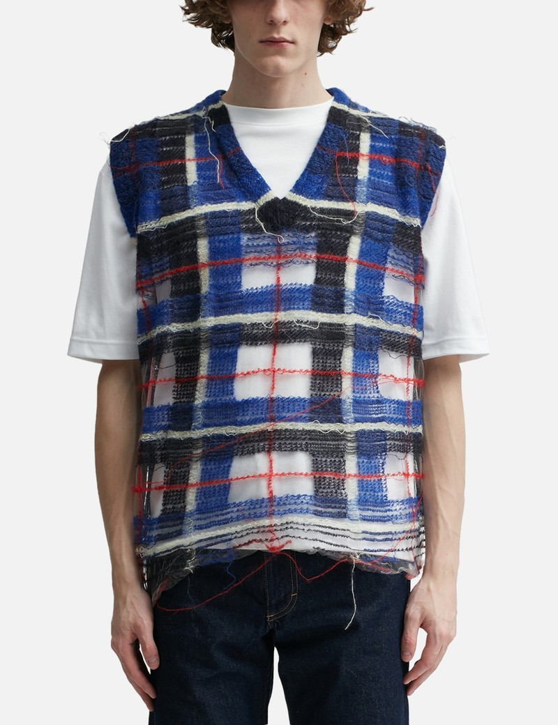 CHECK SHEER VEST 3