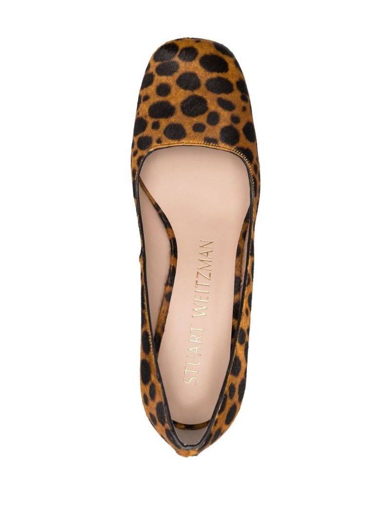 Curveblock leopard-print pumps - 4