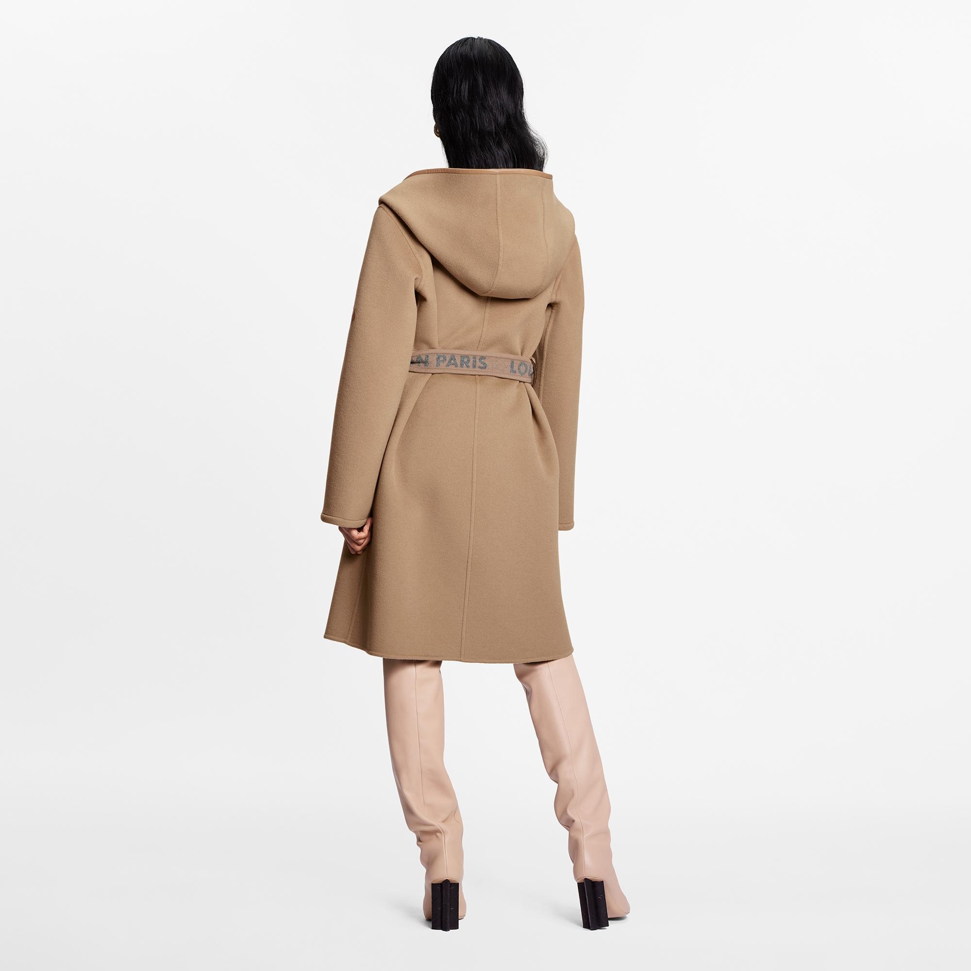 Belted Hooded Wrap Coat - 5