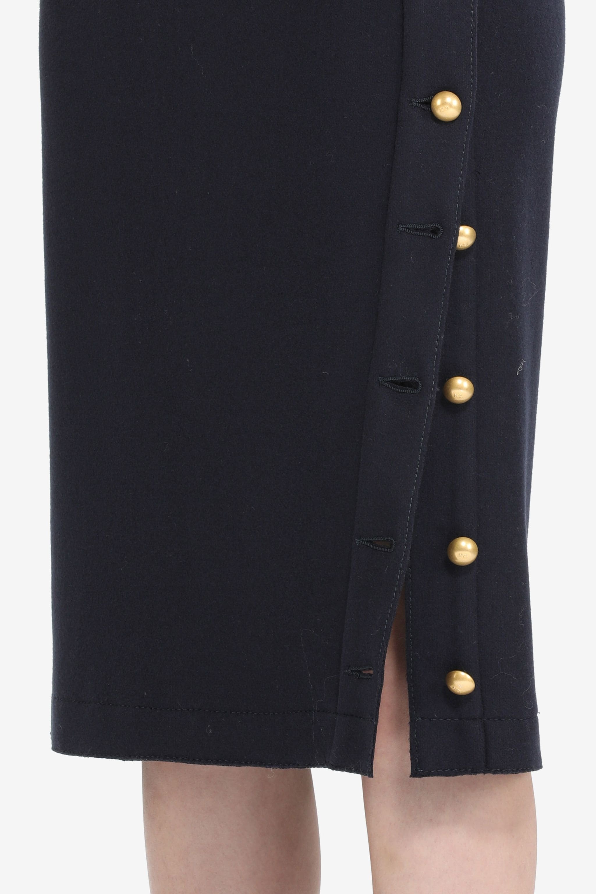 BUTTON-EMBELLISHED TAILORED SKIRT - 5