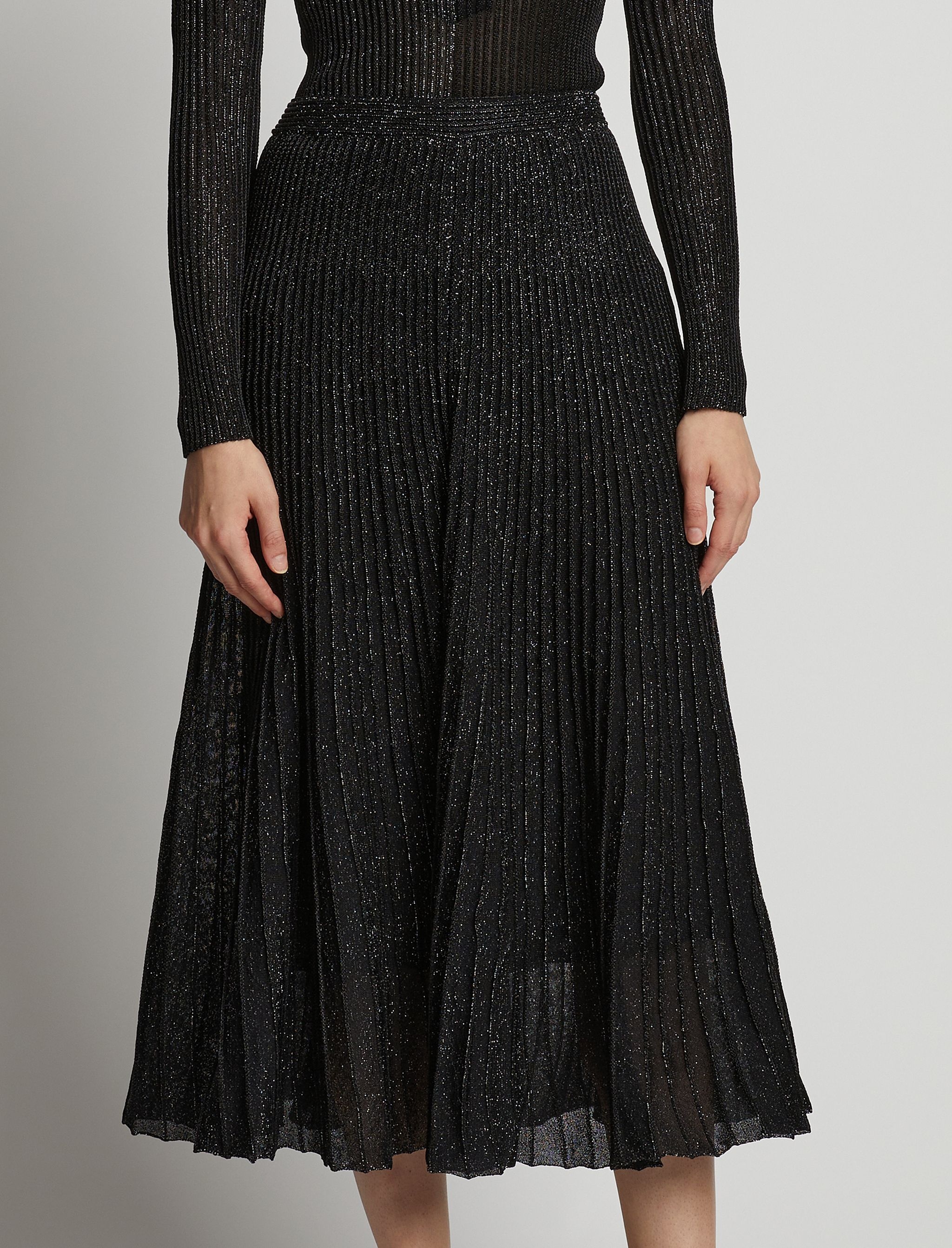 ribbed-knit midi skirt - 5