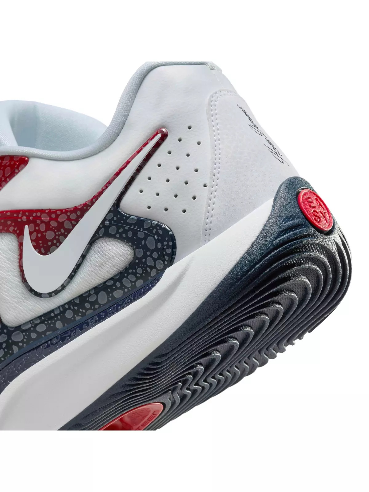KD17 "White/University Red/Obsidian" Men's Basketball Shoe - 8