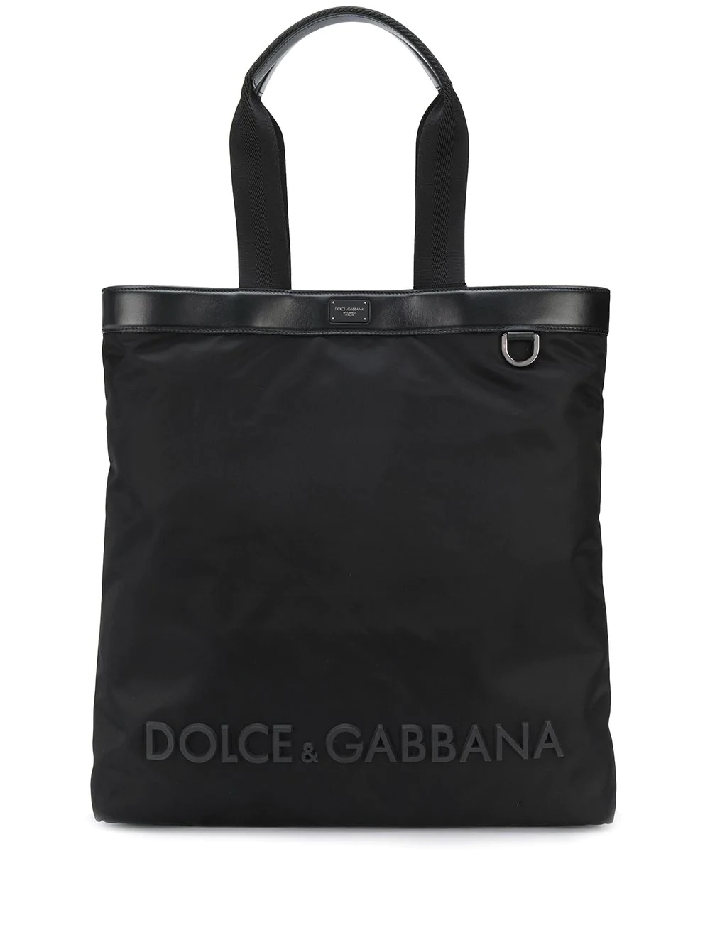 technical logo tote bag - 1