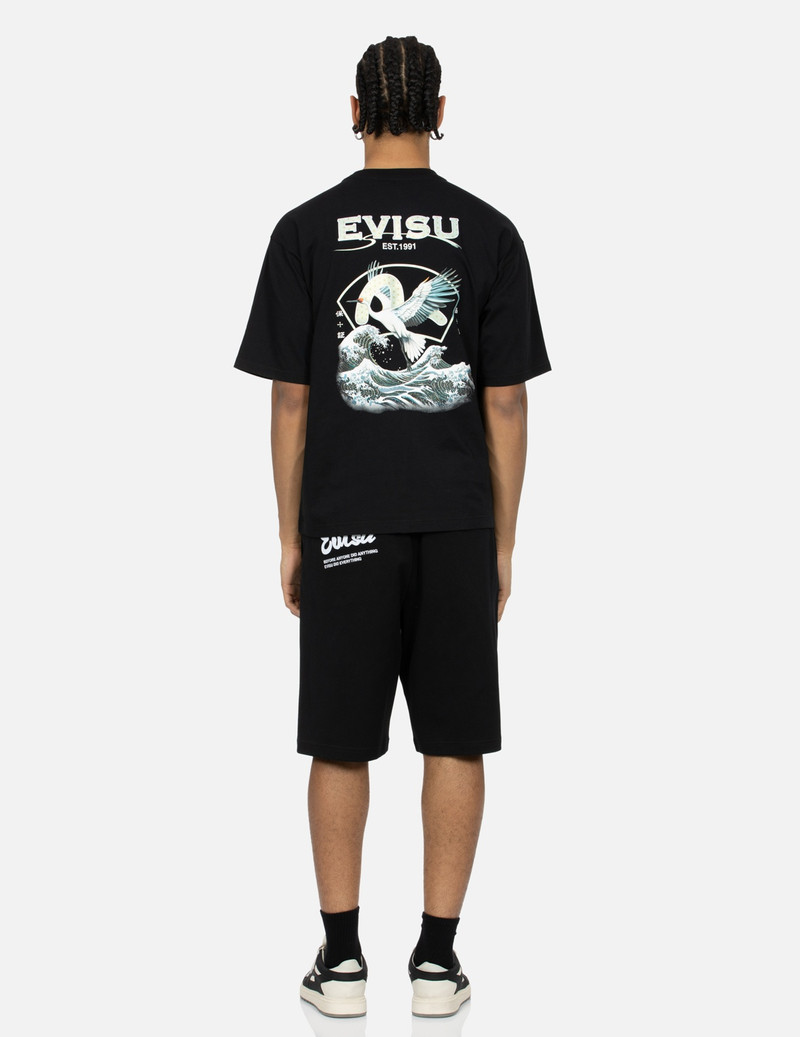 SEAGULL AND LOGO PRINT RELAX FIT T-SHIRT 5