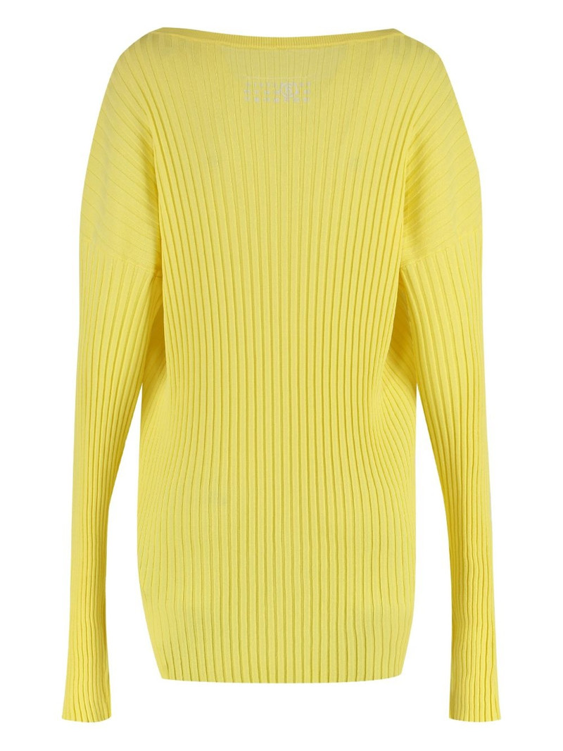 MM6 Maison Margiela ribbed knit sweater outlook
