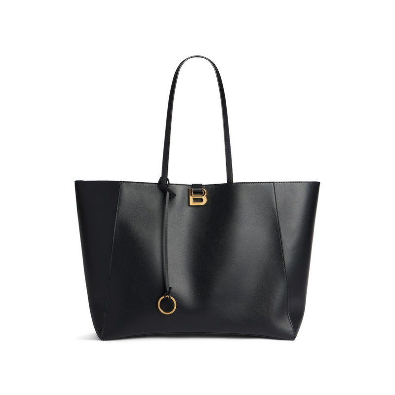 Women's Hourglass Soft Large Tote Bag  in Black 1