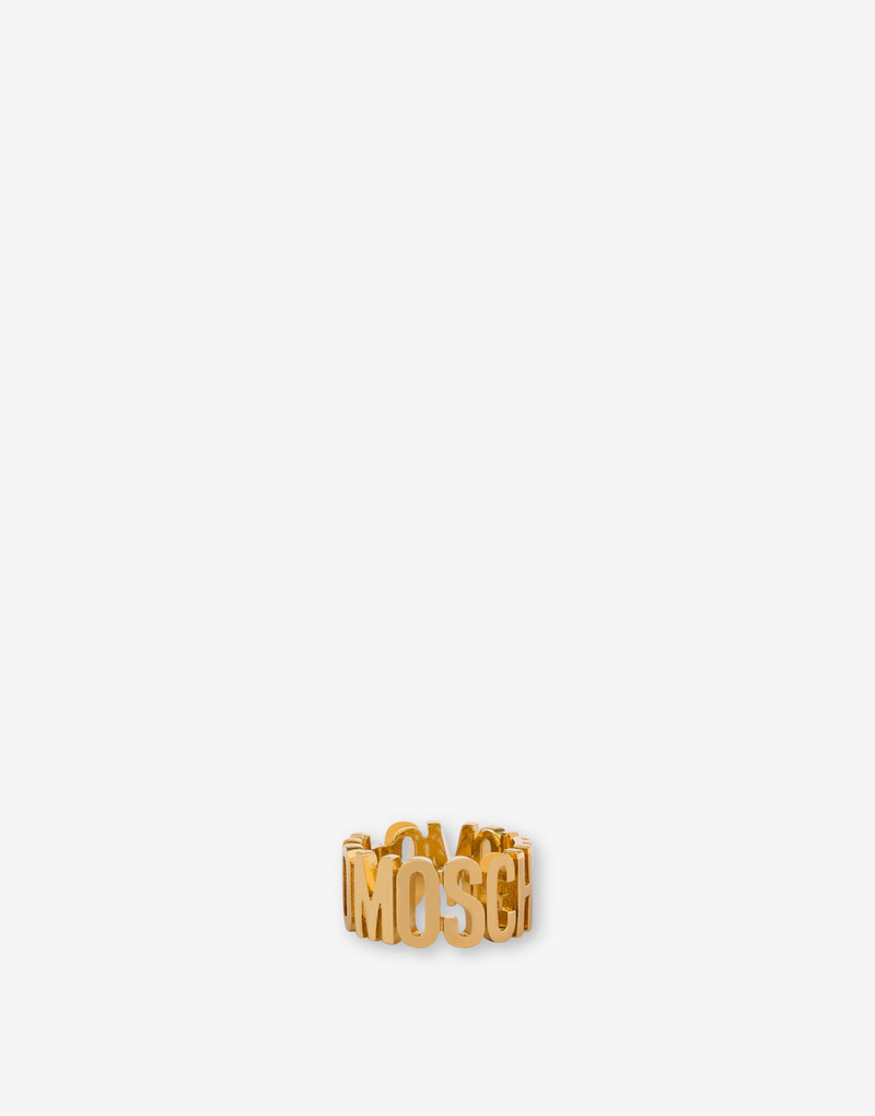 Moschino MINI LETTERING LOGO RING outlook