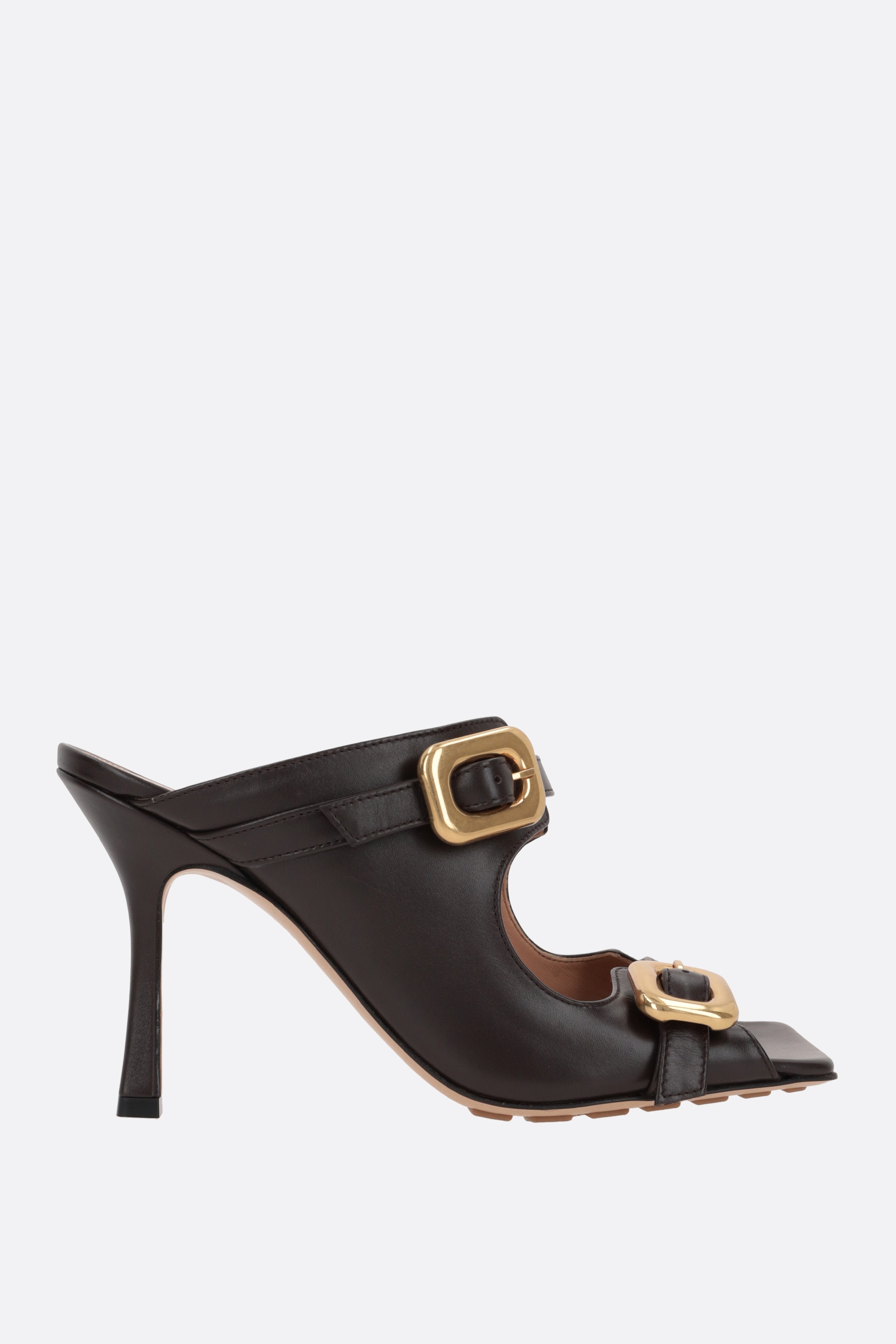 【関税&送料込】Bottega Veneta Stretch Buckle Smooth Leather Bottega Veneta STRETCH BUCKLE SMOOTH LEATHER MULE SANDALS