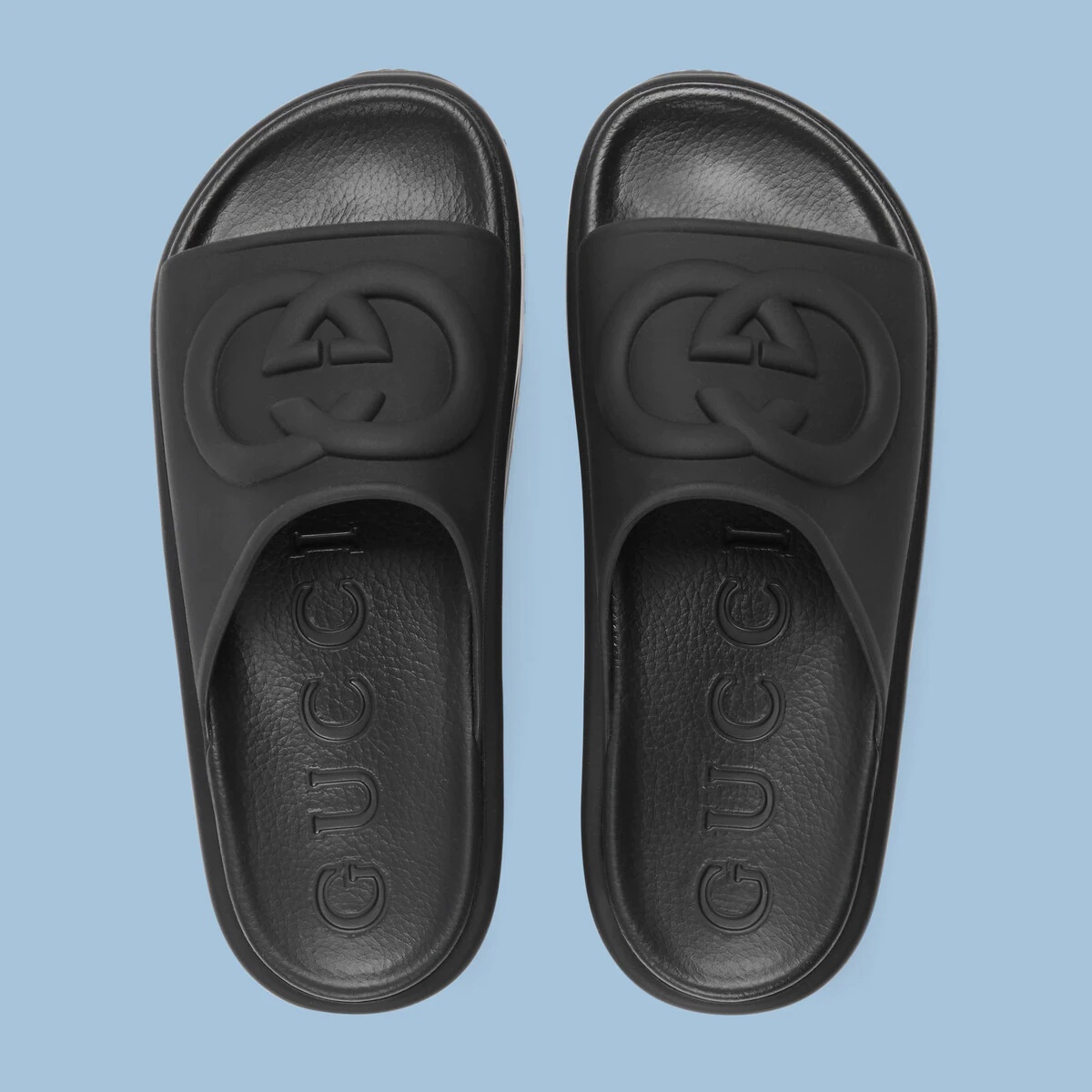 Black gucci slides womens online