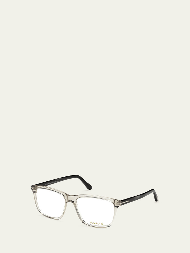 TOM FORD Square Acetate Optical Glasses, Gray outlook