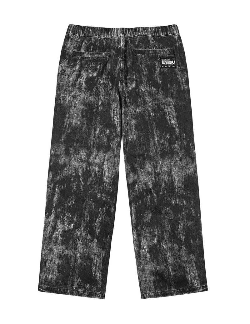 EVISU Allover Hand-painted Pattern Print Regular Fit Pants outlook
