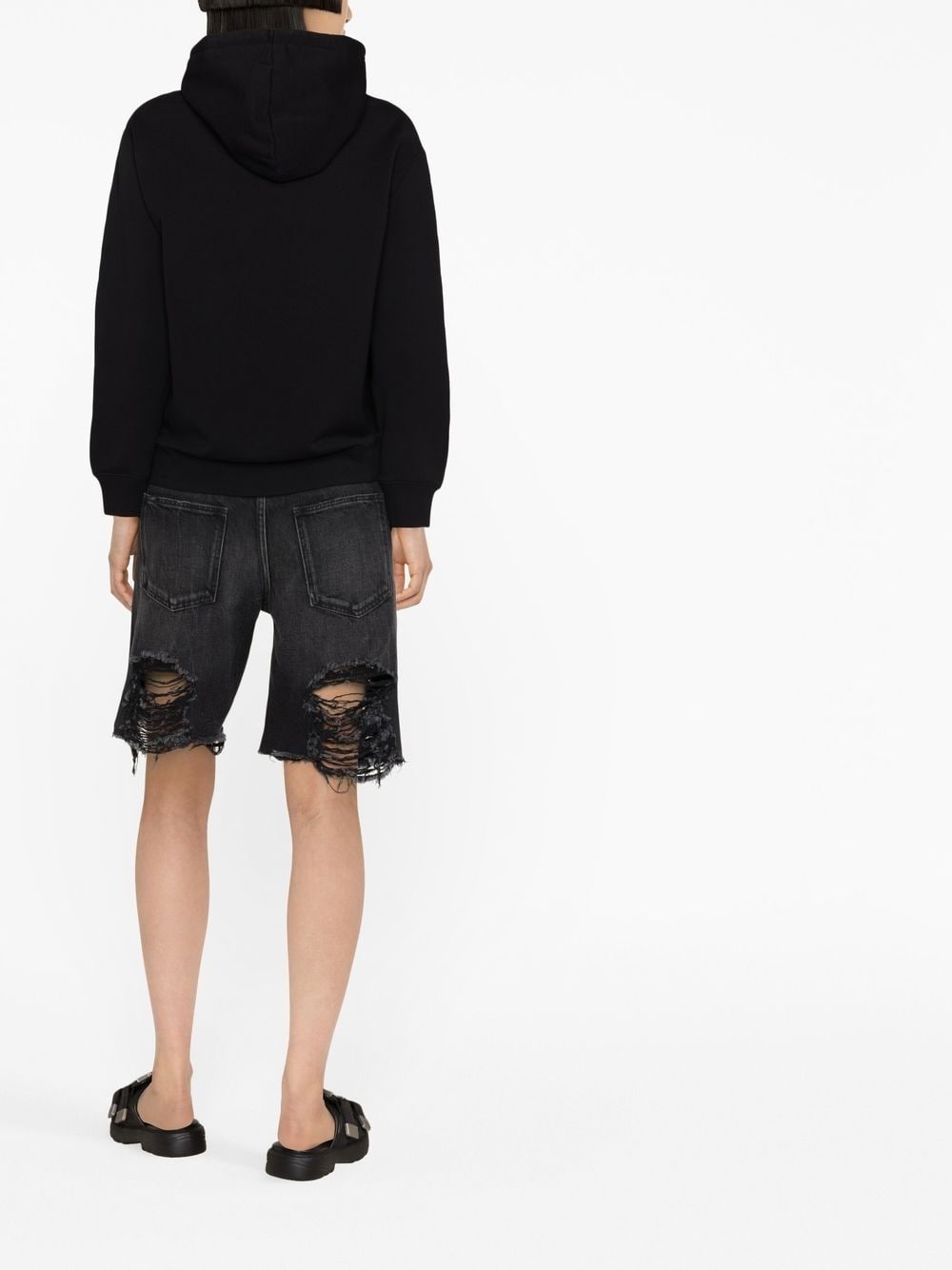logo-print drawstring hoodie - 4