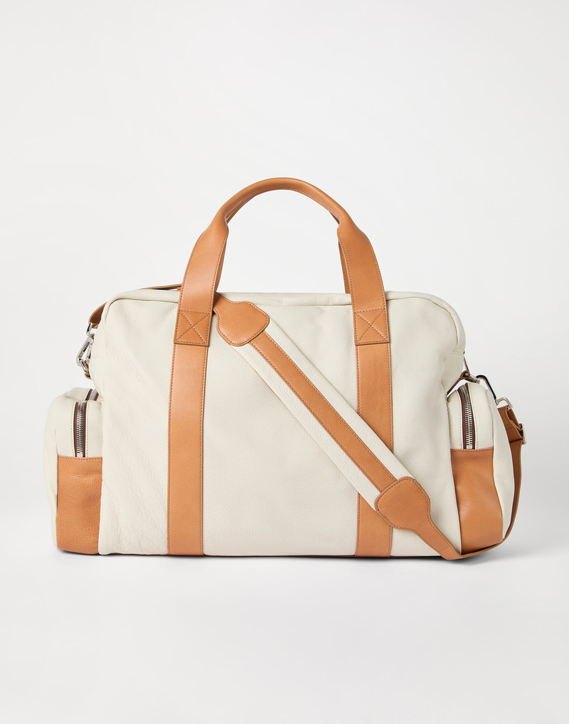 Brunello Cucinelli Grained calfskin and cowhide leisure bag outlook