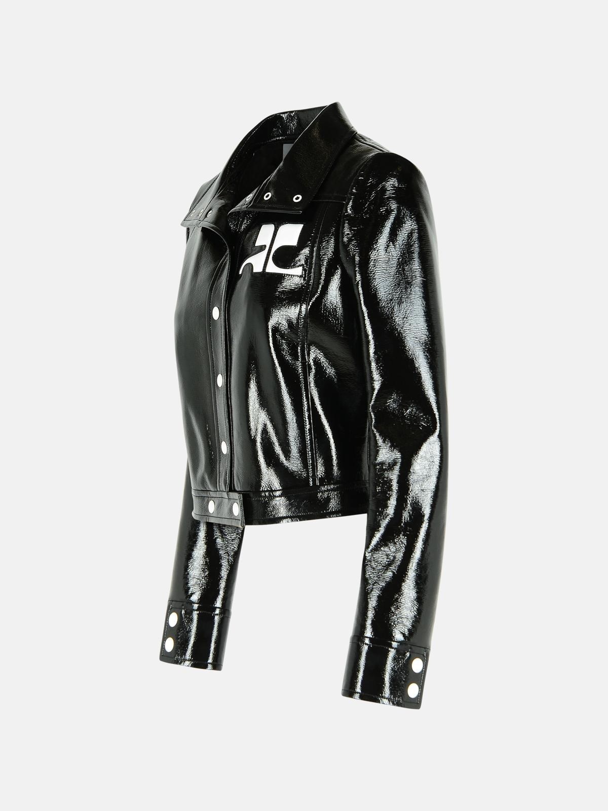 'REEDITION' BLACK COTTON BLEND JACKET - 2