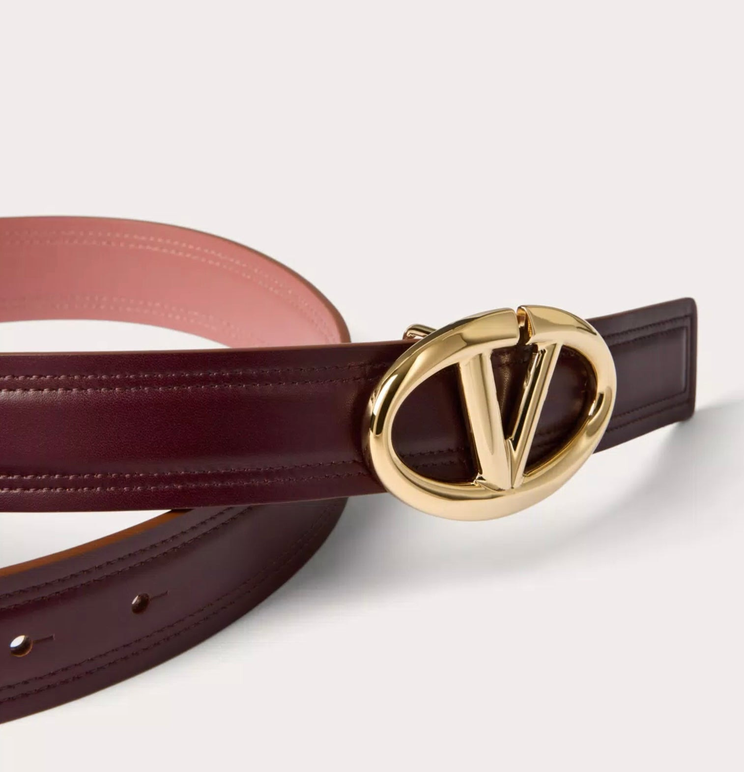 Valentino The Bold Edition Vlogo Shiny Calfskin Belt 30 Mm - 2