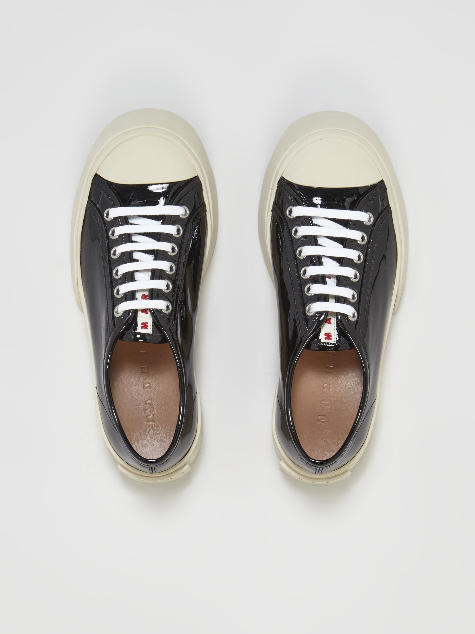 BLACK PATENT LEATHER PABLO LACE-UP SNEAKER - 4