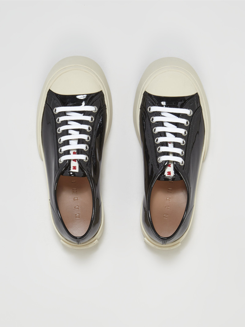 BLACK PATENT LEATHER PABLO LACE-UP SNEAKER 4