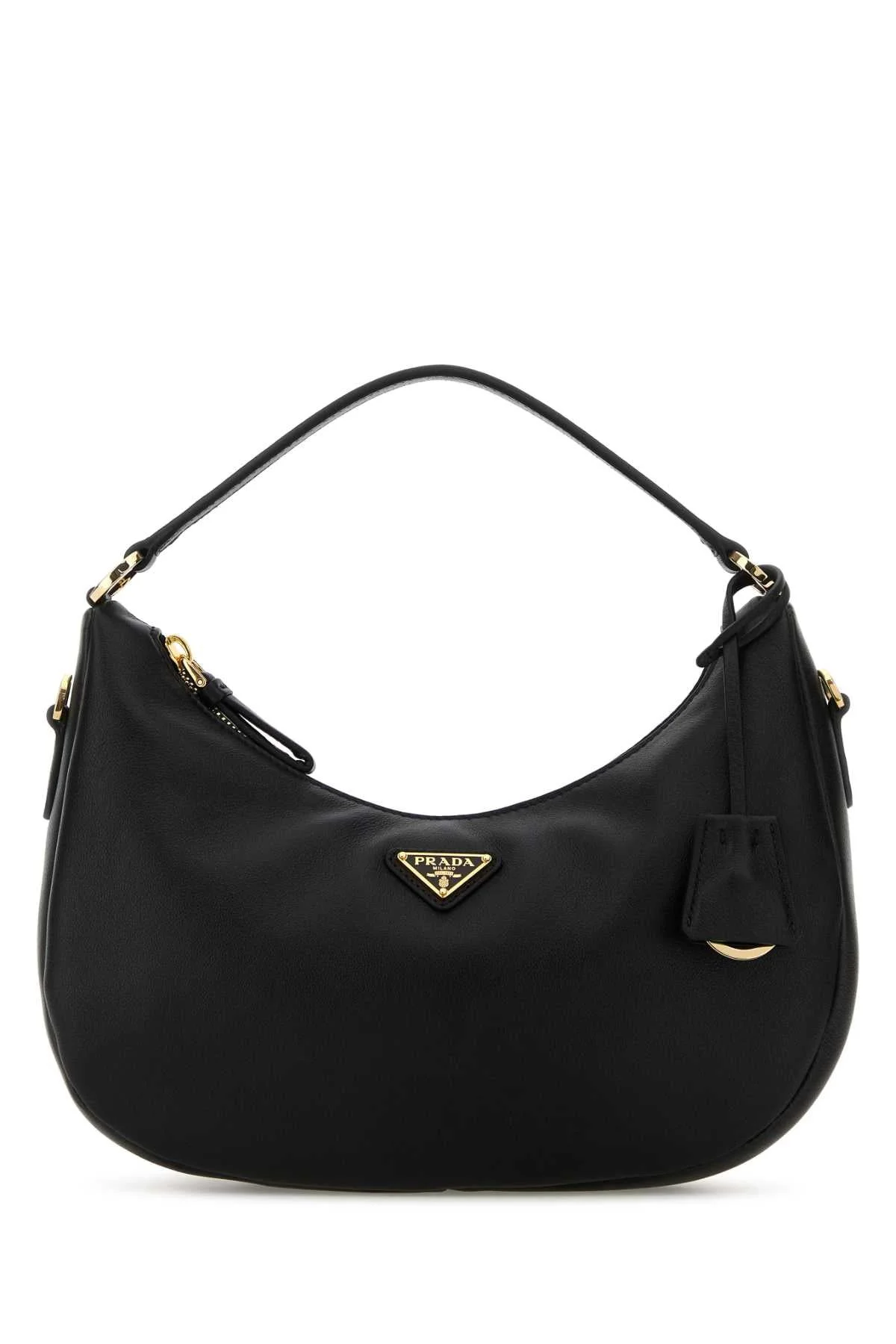 Prada Calf Leather Shoulder Bag — Black - 1