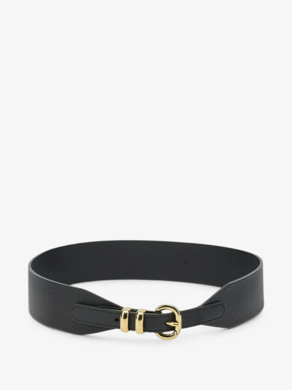 buckle-fastening leather belt - 1