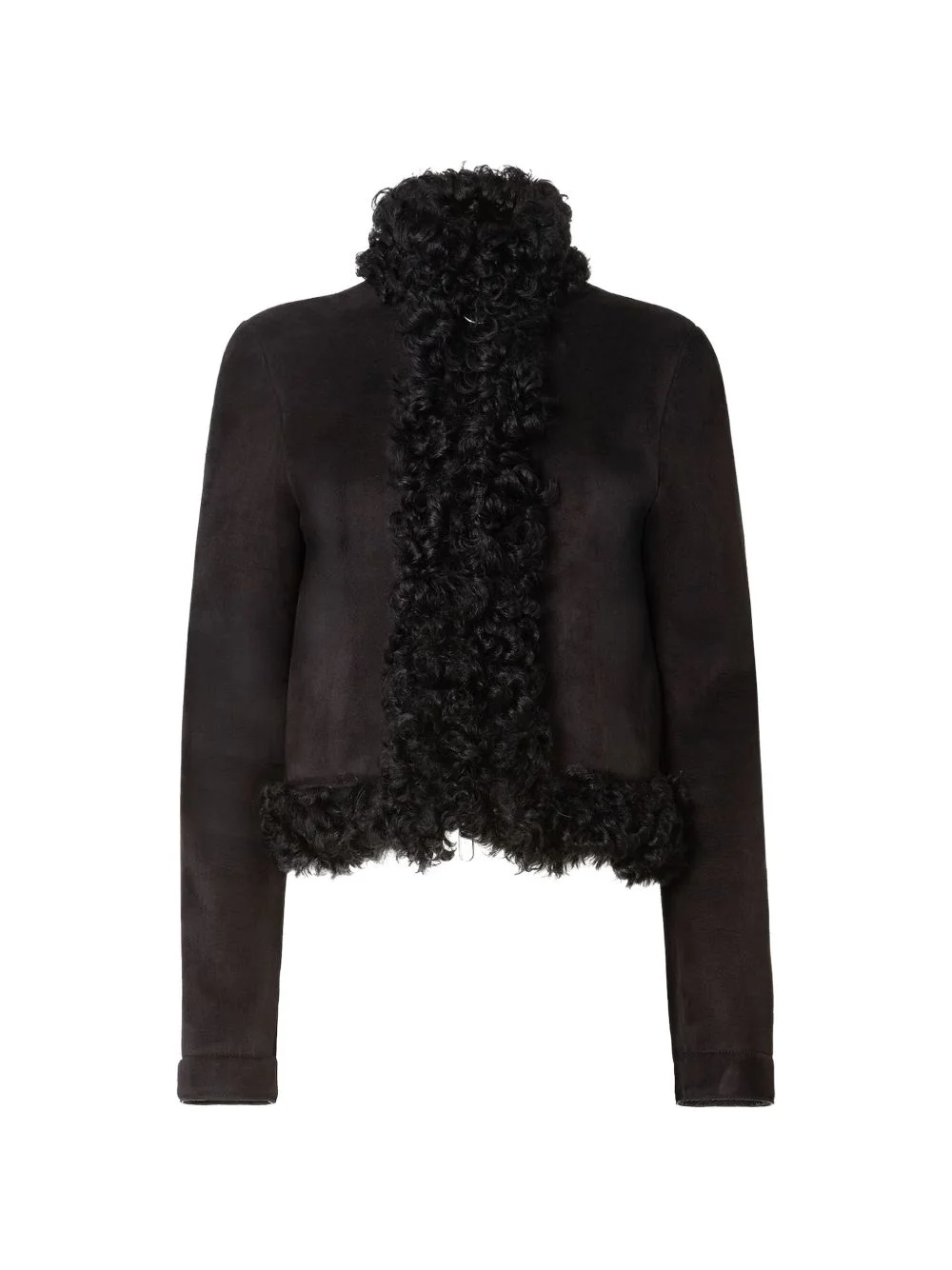 black merino shearling blouson - 1