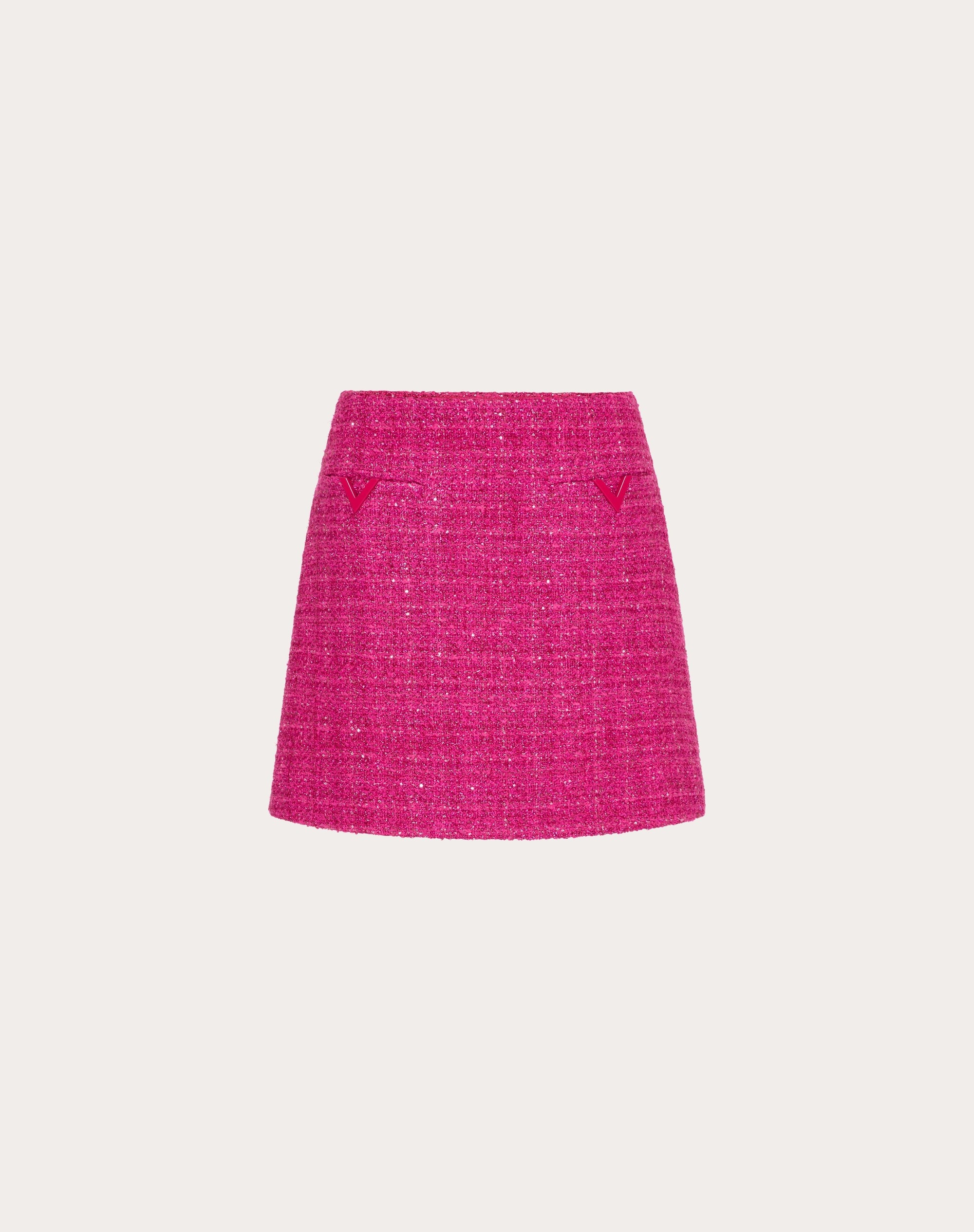 GLAZE TWEED LIGHT MINISKIRT - 1