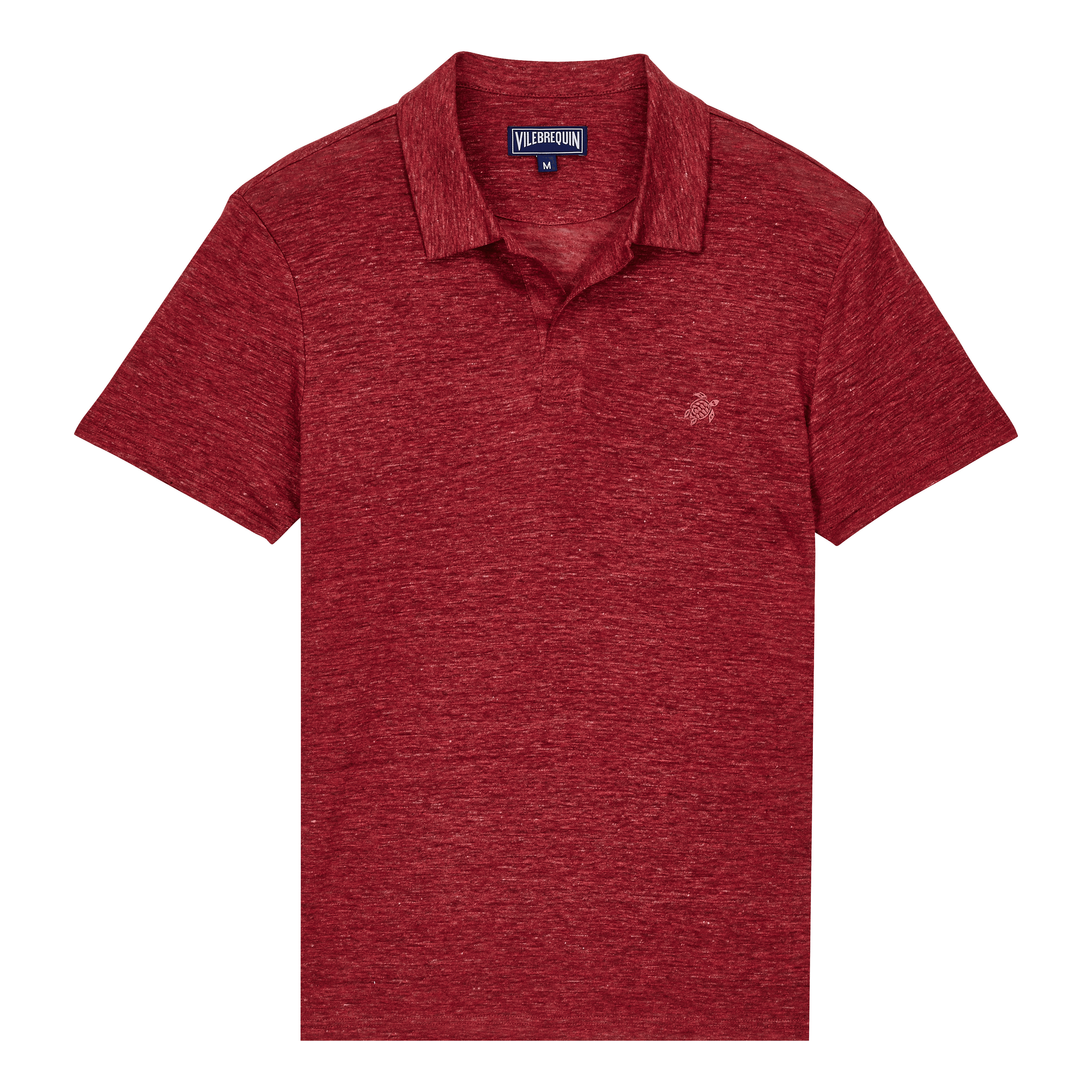 Men Linen Jersey Polo Shirt Solid - 1