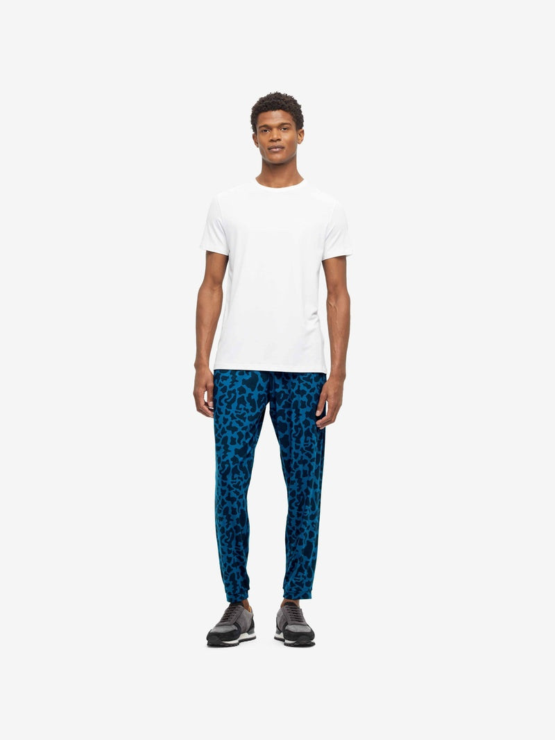 Derek Rose Men's Track Pants London 7 Micro Modal Stretch Navy outlook