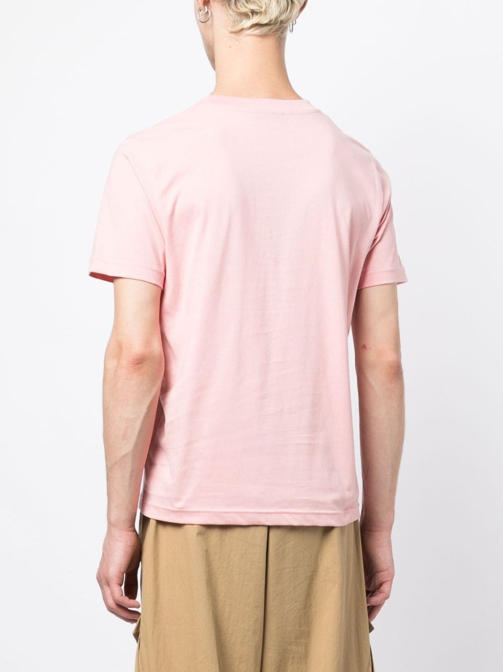 flocked-logo organic cotton T-shirt - 4