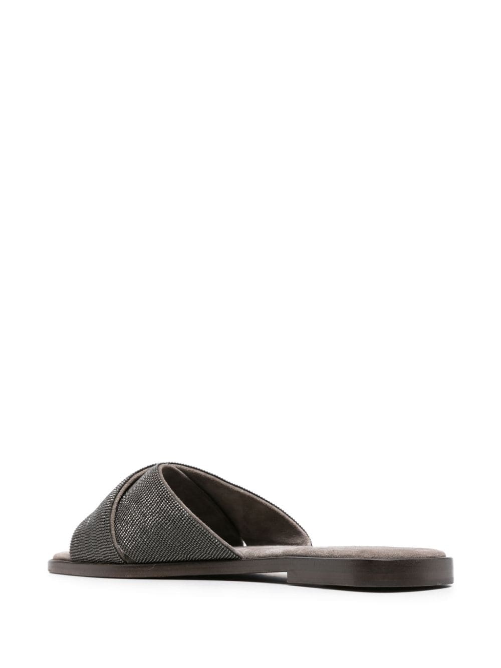 Monili-detail crossover-straps slides - 3