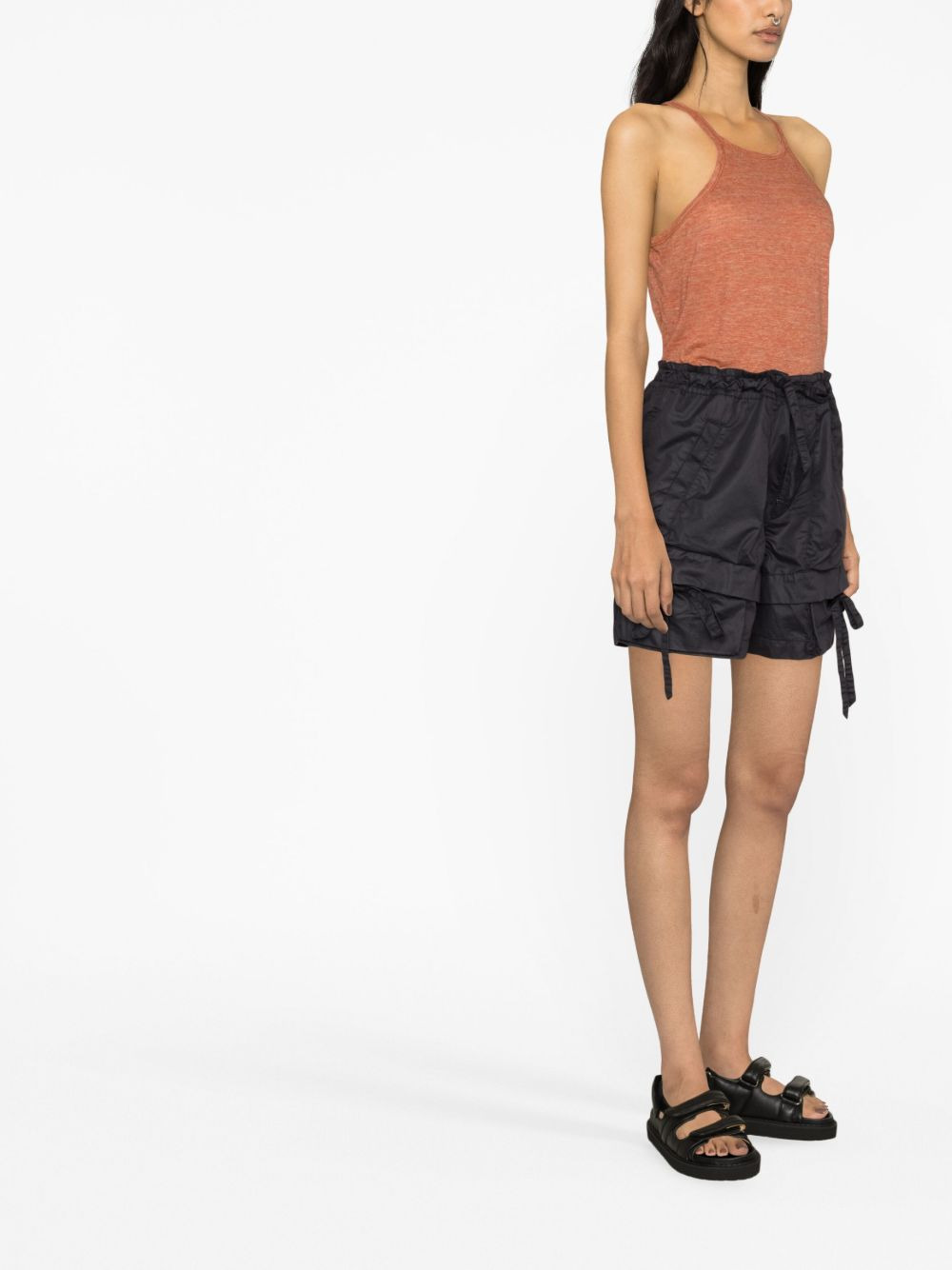 drawstring cotton shorts - 3