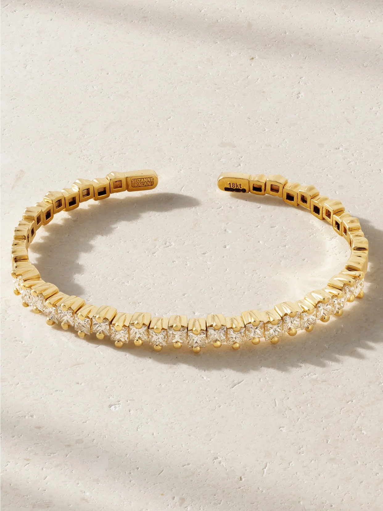 18-karat Gold Diamond Bangle - 1