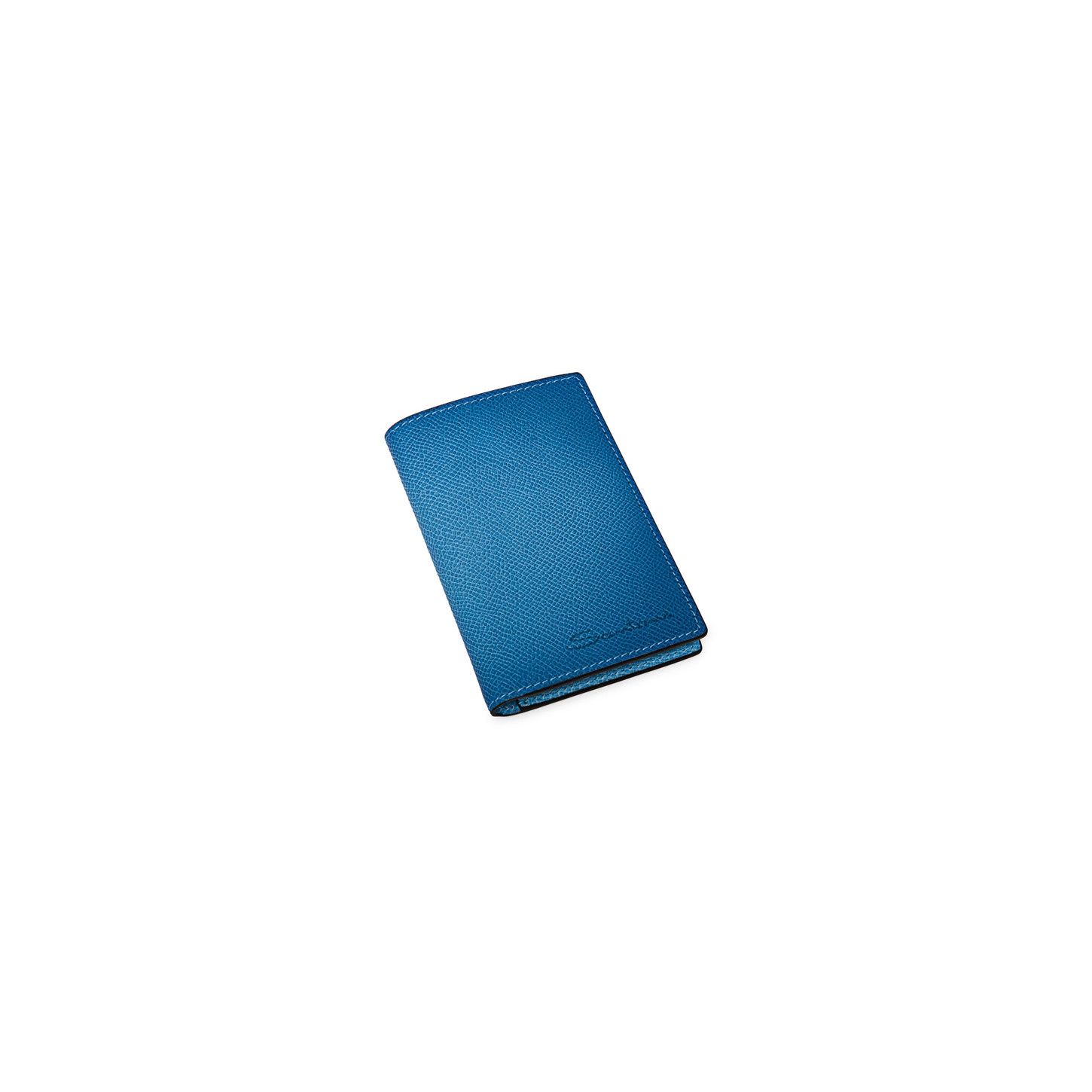 Light blue saffiano leather vertical wallet - 5