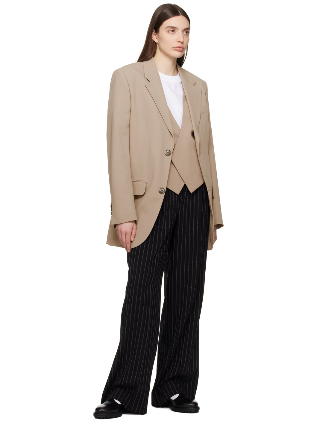Black Stripe Trousers - 4