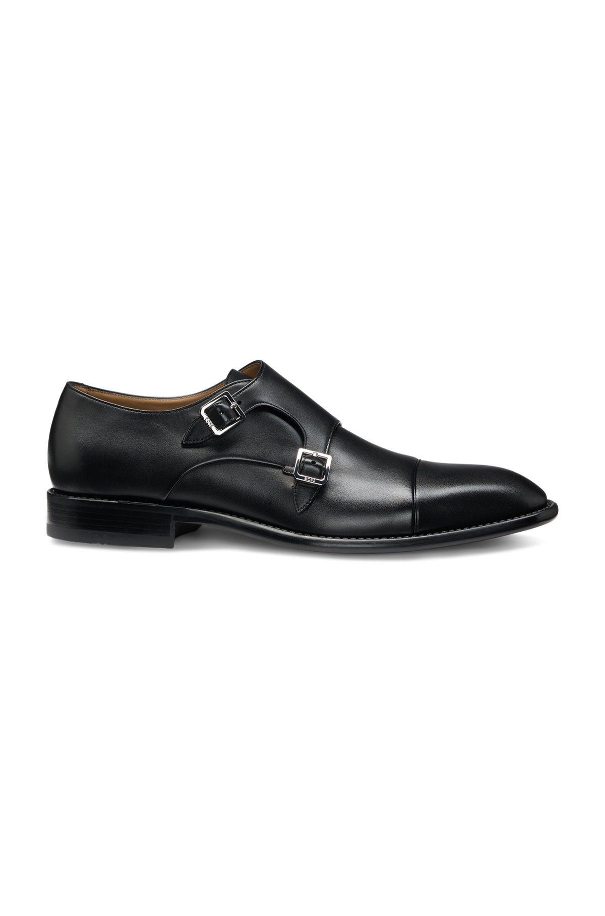 LEATHER MONK SHOES WITH DOUBLE STRAP - 1