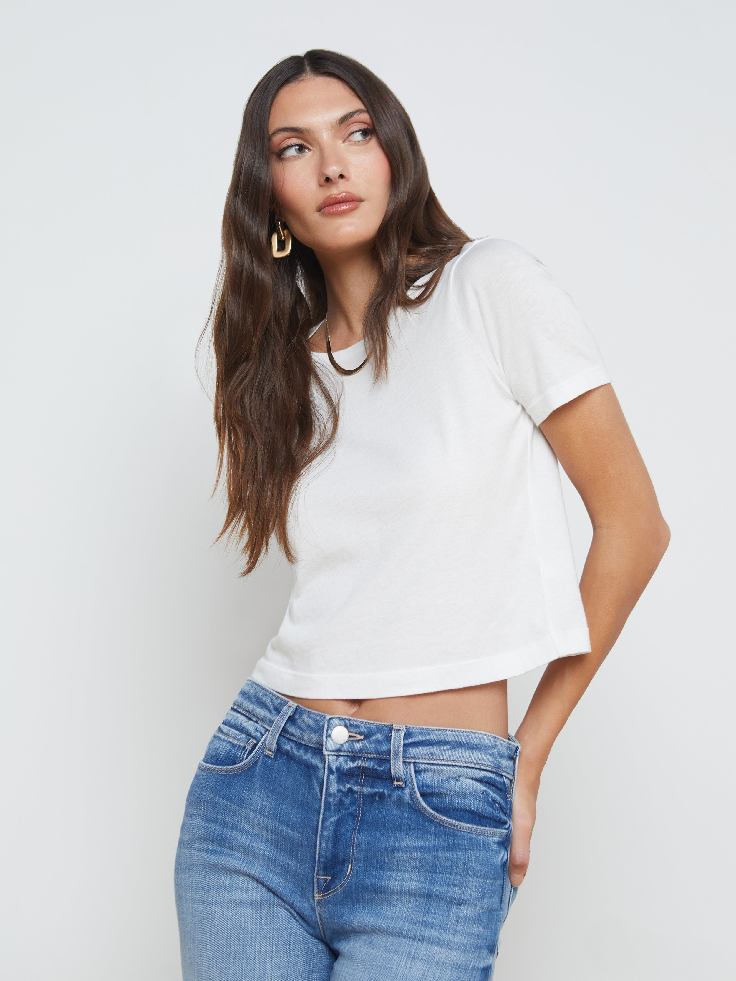 Donna Cotton Cropped Tee - 4