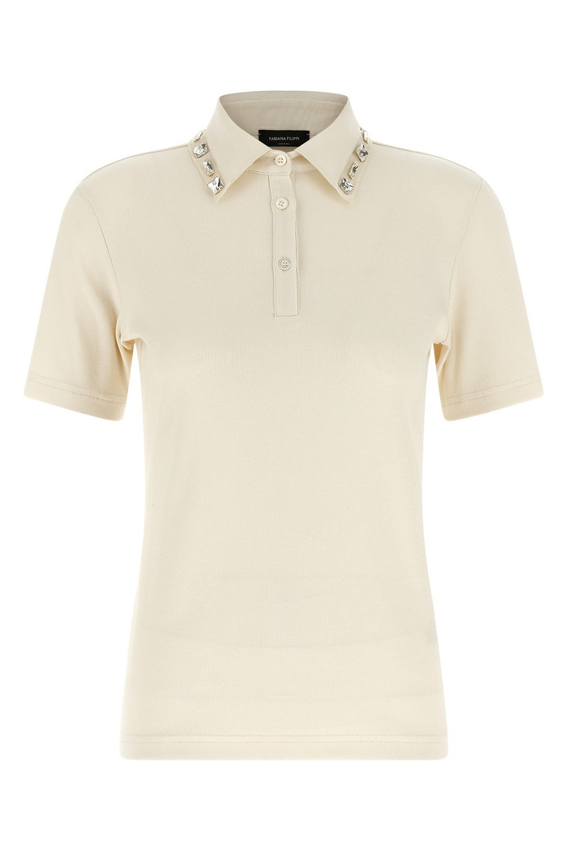 Crystal Collar Polo Shirt 1