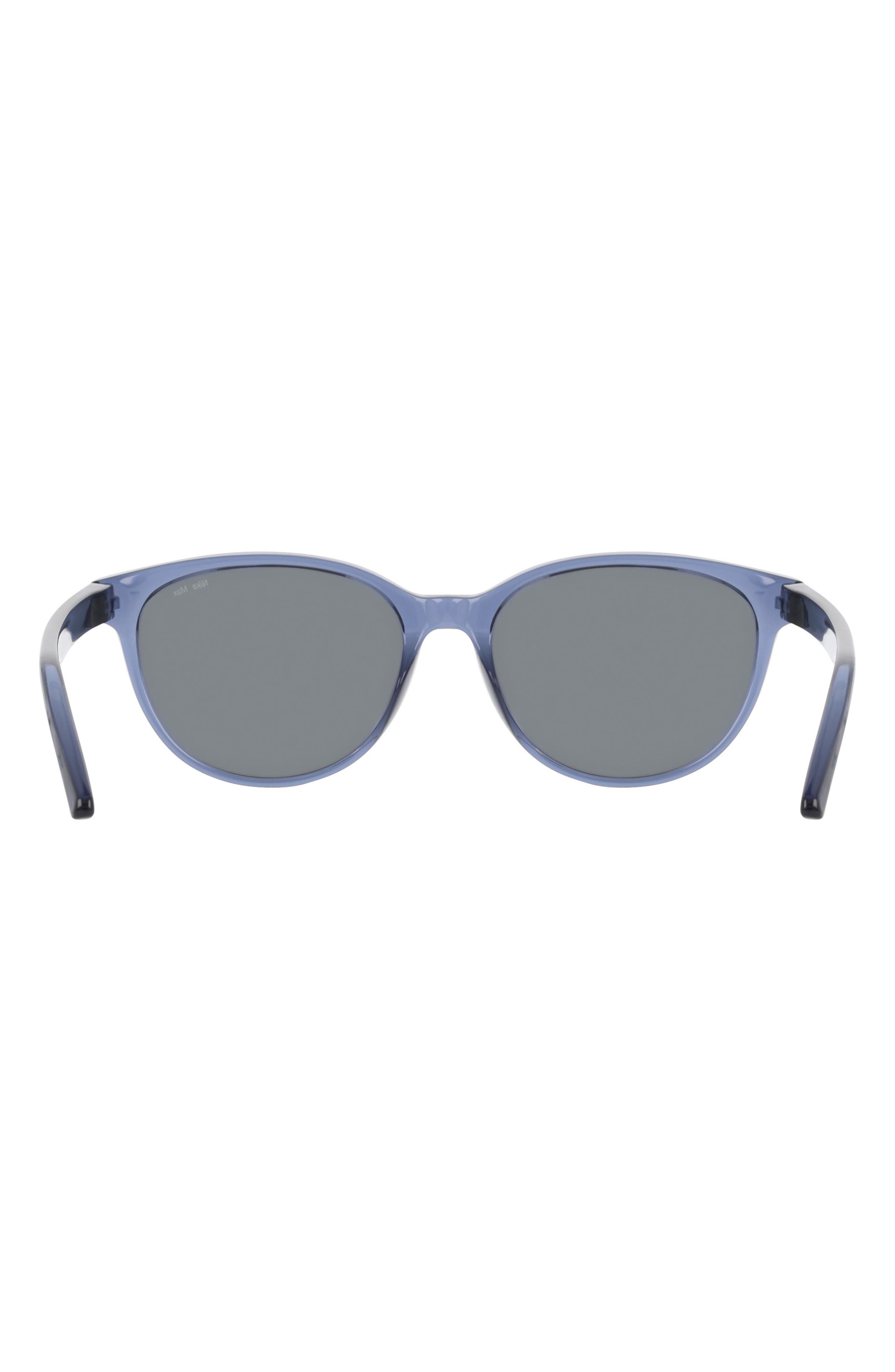 Nike Vital Trend 55mm Gradient Round Sunglasses in Diffused Blue /Yellow Mirror at Nordstrom - 5
