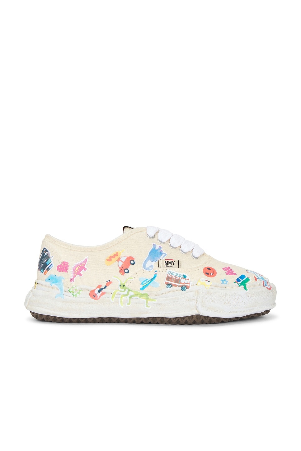 Baker Original Sole Canvas Stickers Print Low-Top Sneaker - 2