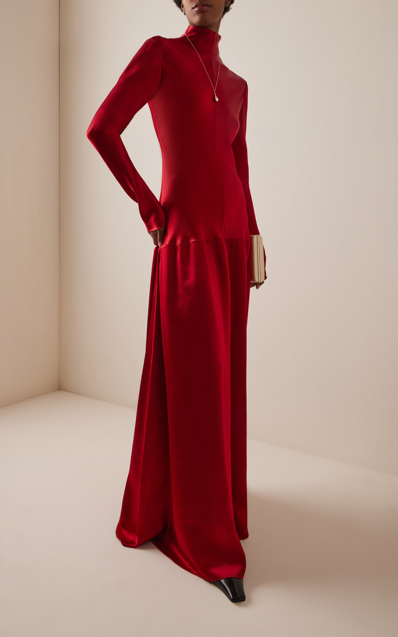 Mila Bias Cut Dress red 3