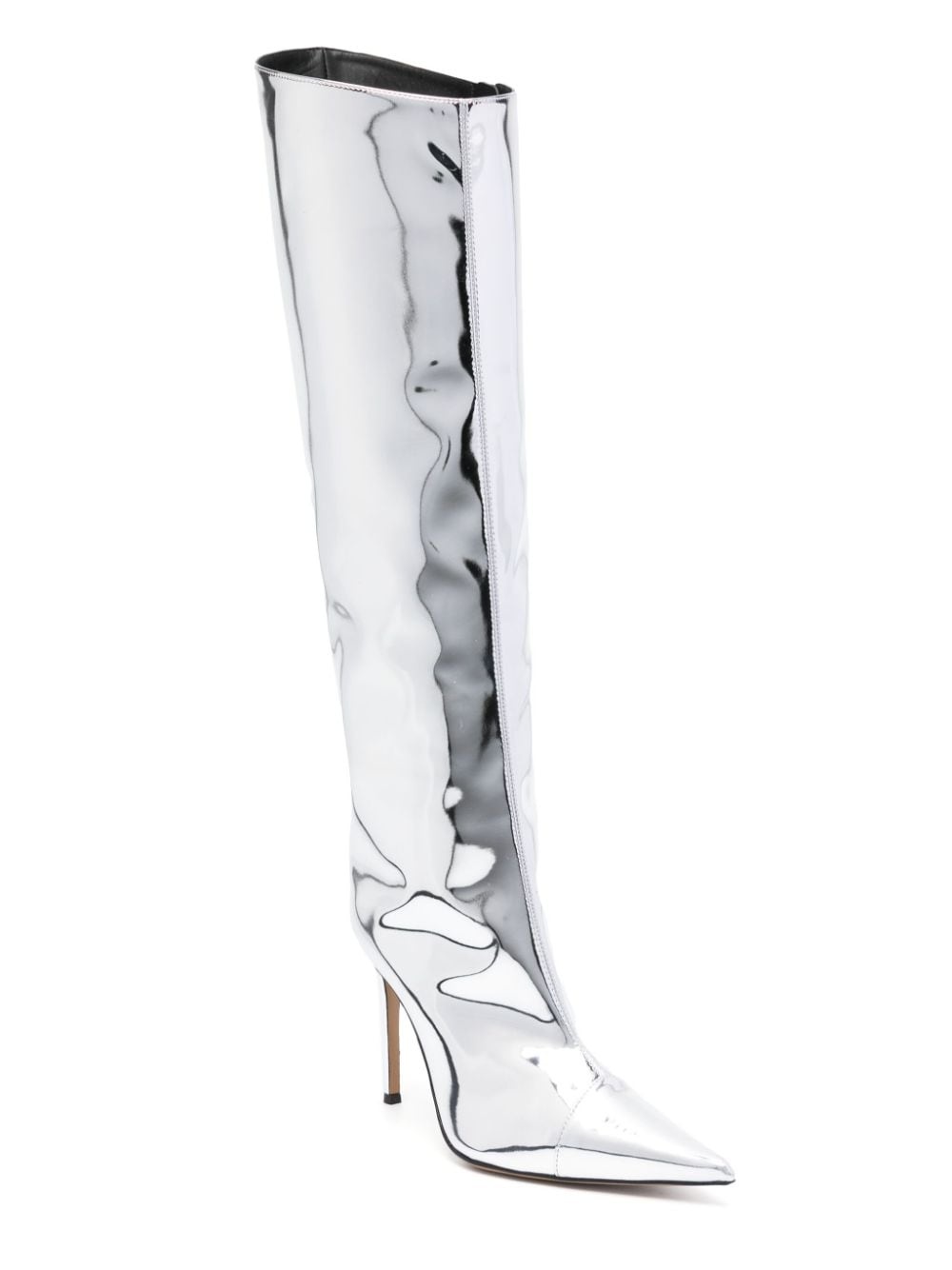 Alex 105mm patent metallic boots - 2