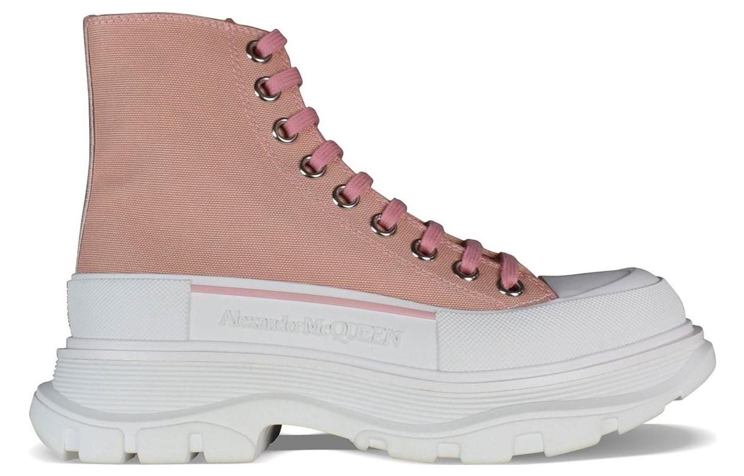 (WMNS) Alexander McQueen Tread Slick Boots 'Magnolia' 611706W4LR19243 - 2