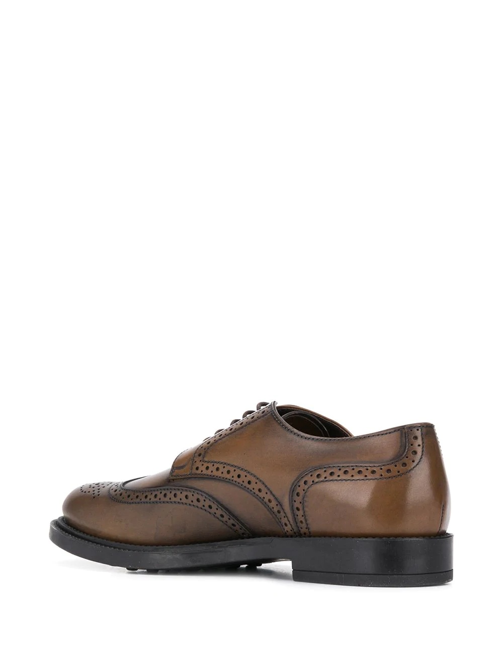 lace-up leather brogues - 3