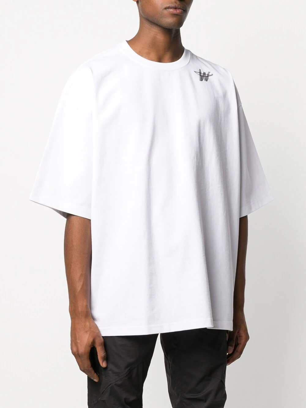 White Cotton Logo T-Shirt - 5