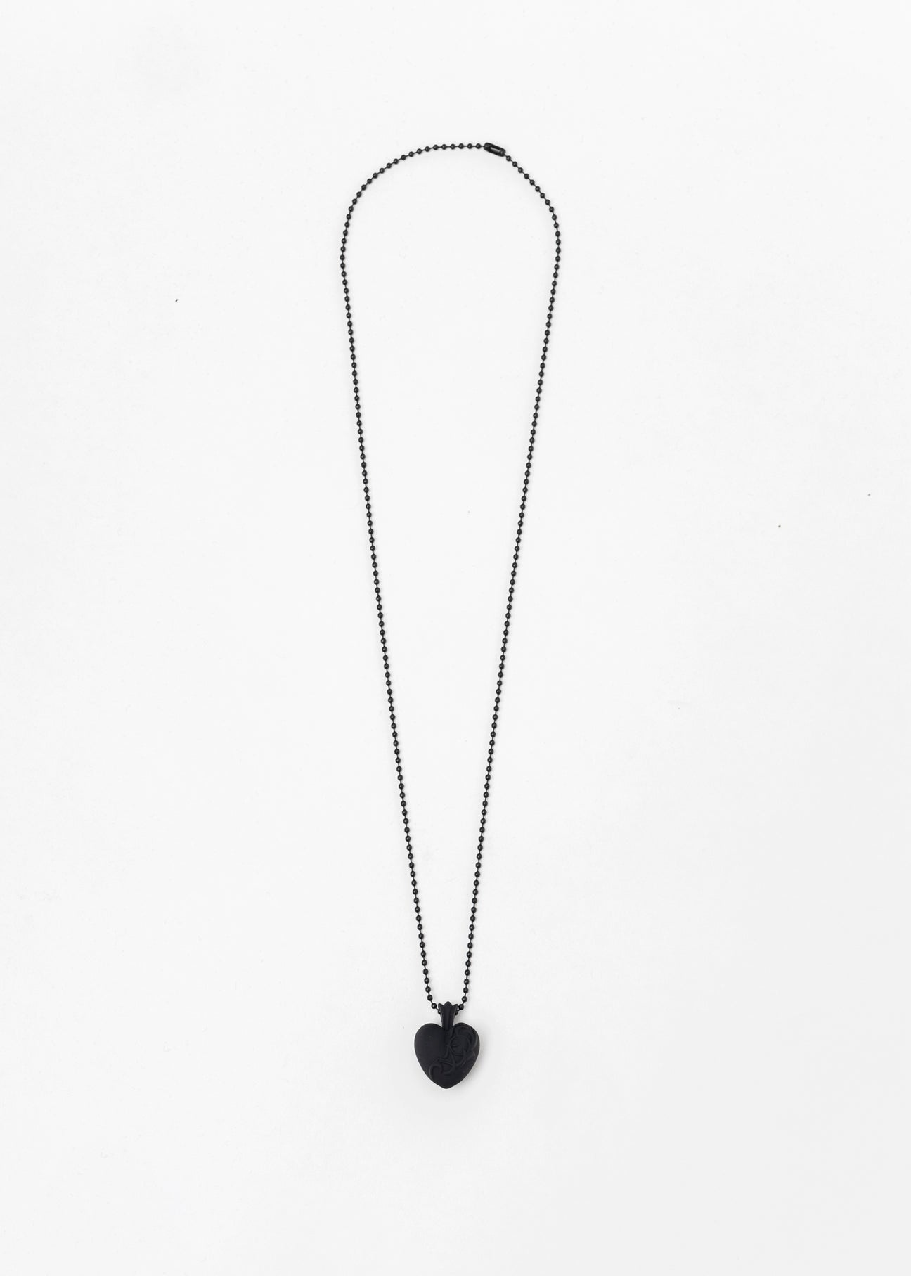 Black Resin Heart Necklace - 2