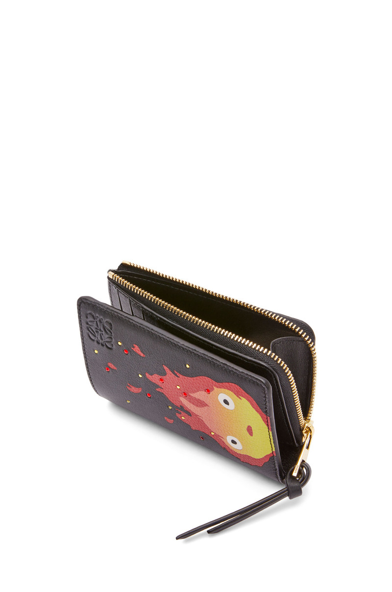 Loewe Calcifer slim zip bifold wallet in satin calfskin outlook
