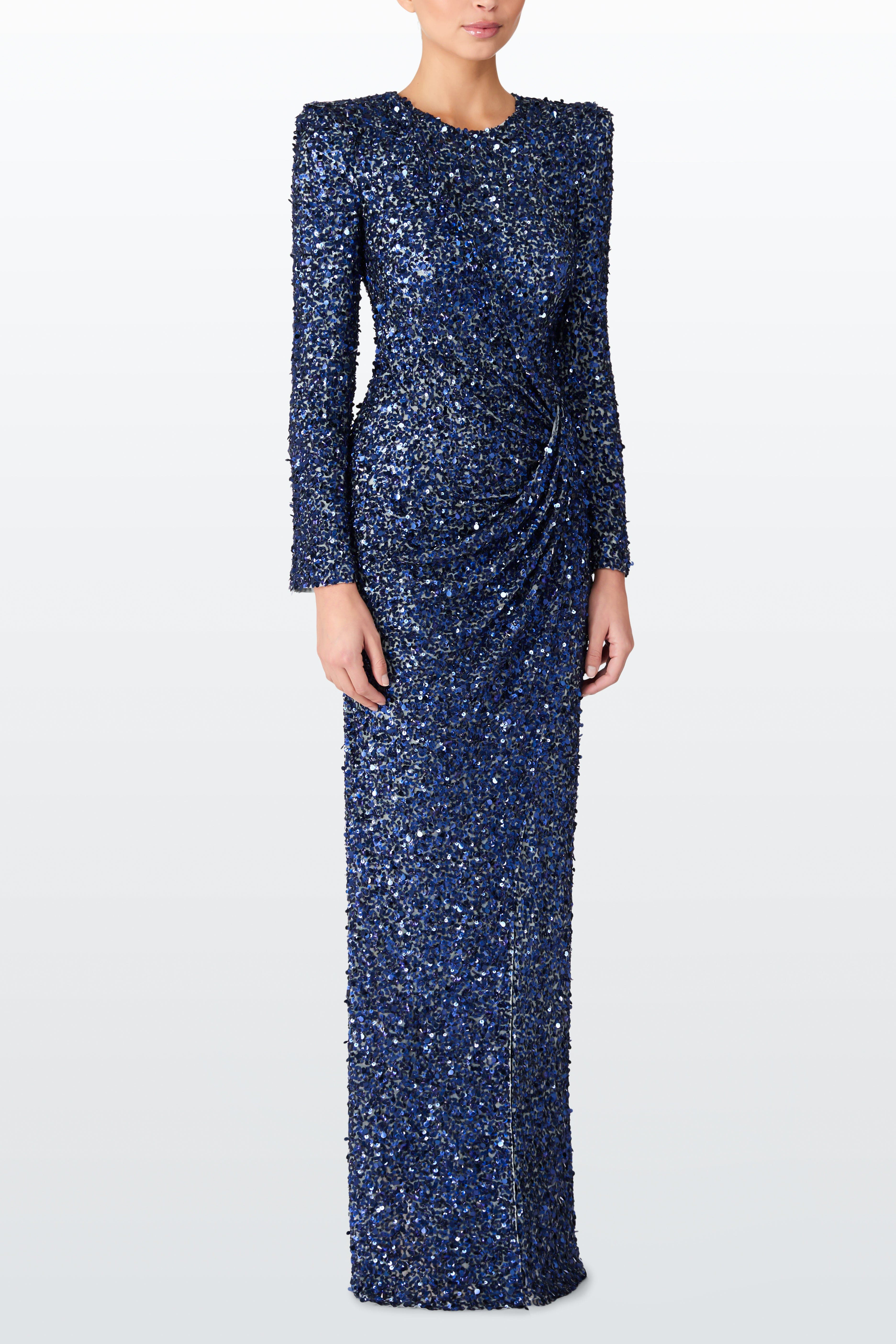 Jenny Packham Marie Maxi Dress in Delta Blue at Nordstrom - 2