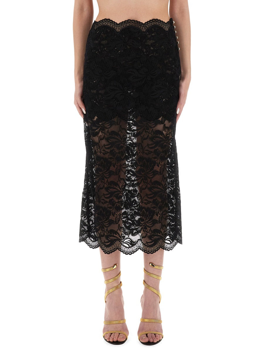 Lace Midi Skirt - 1